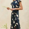 Serenity Dress - Midnight Roses