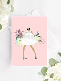 Shopping & Flowers Card - Large