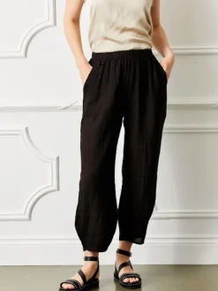 Sicily Linen Pants - Black