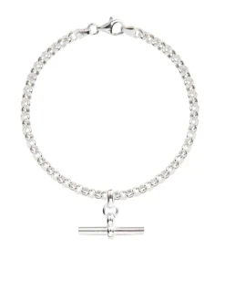 Silver Belcher Bracelet With Silver T-Bar