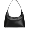 Single Strap A-Line Curved Top Shoulder - Black