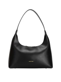 Single Strap A-Line Curved Top Shoulder - Black