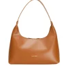 Single Strap A-Line Curved Top Shoulder - Tan