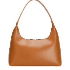 Single Strap A-Line Curved Top Shoulder - Tan