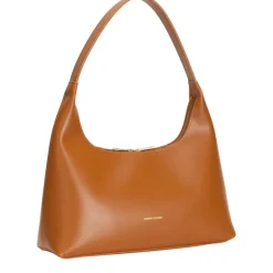 Single Strap A-Line Curved Top Shoulder - Tan