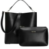 Small Portrait Tote With Pouch - Black