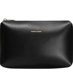Small Portrait Tote With Pouch - Black