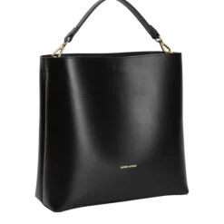Small Portrait Tote With Pouch - Black