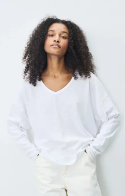 Sonoma V-neck T-shirt - Blanc