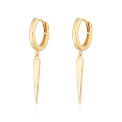 Spike Hoop Earrings - Gold