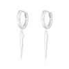 Spike Hoop Earrings - Silver