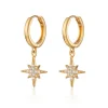 Starburst Hoop Earrings - Gold