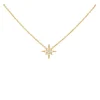 Starburst Necklace with Slider Clasp - Gold