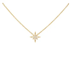 Starburst Necklace with Slider Clasp - Gold
