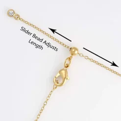 Starburst Necklace with Slider Clasp - Gold