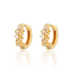 Stardust Huggie Earrings - Gold