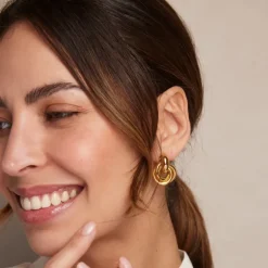Statement Interlocking Earring - Gold