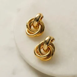 Statement Interlocking Earring - Gold