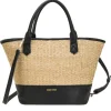 Straw Grab Bag - Black