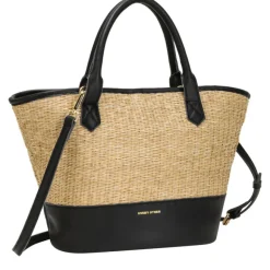 Straw Grab Bag - Black