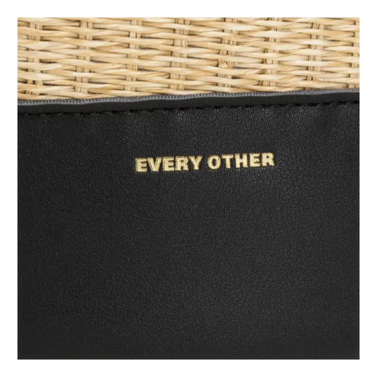 Straw Grab Bag - Black