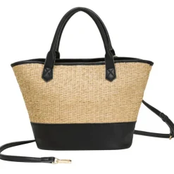 Straw Grab Bag - Black