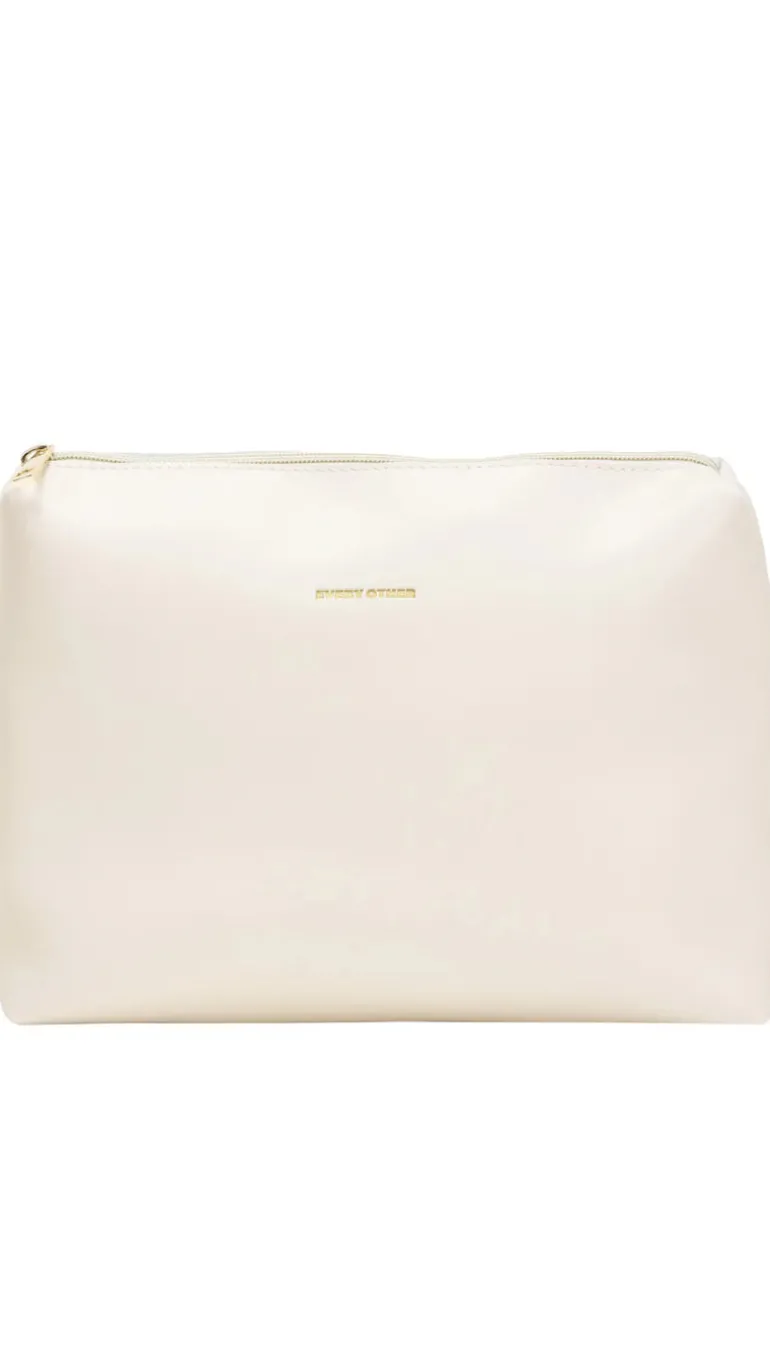 Straw Large Shoulder Bag - White