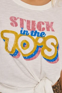Stuck in the 70s Tee - Meringue