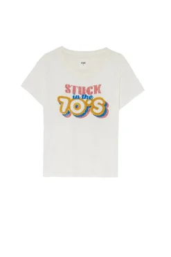 Stuck in the 70s Tee - Meringue