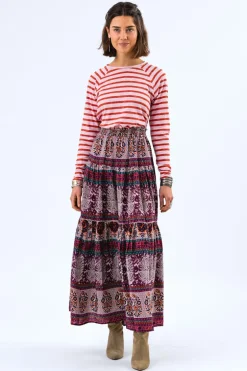 Sunset Maxi Skirt - Flower Print