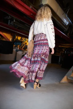 Sunset Maxi Skirt - Flower Print