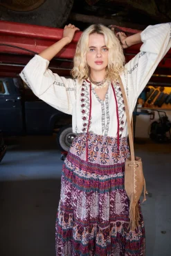 Sunset Maxi Skirt - Flower Print