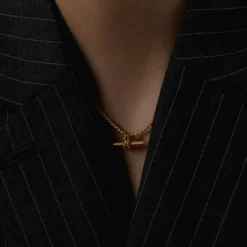 T-Bar Chain Knot Necklace