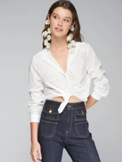 Tea Shirt - White Pineaples