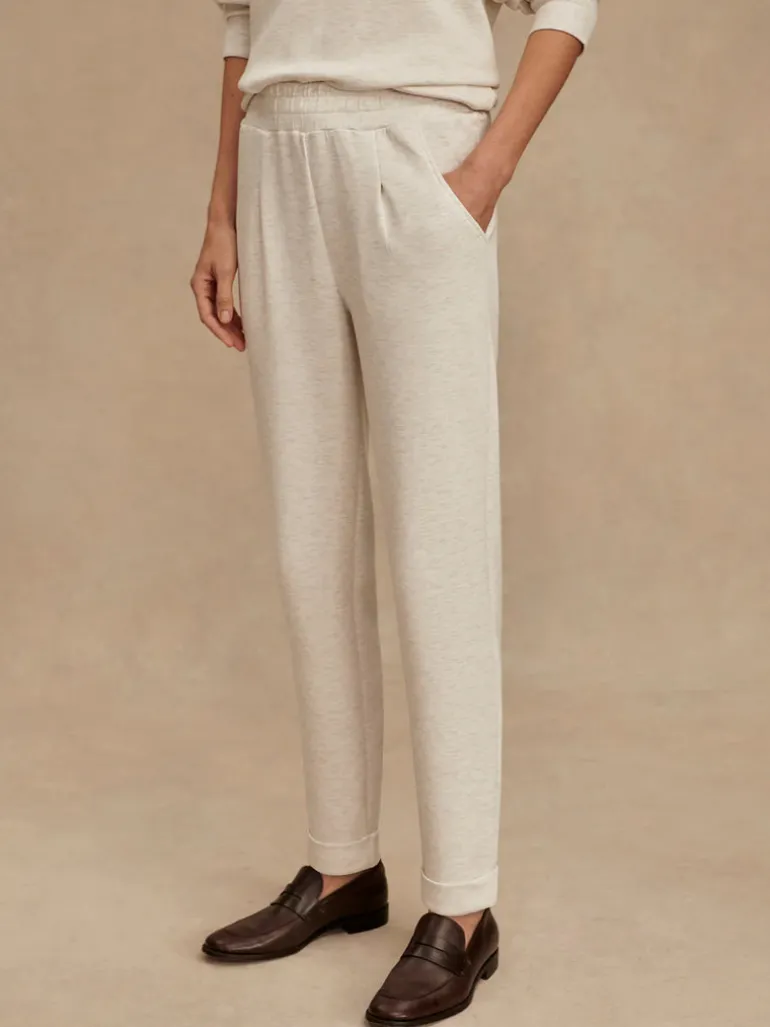 The Rolled Cuff Pant 28.5 - Ivory Marl