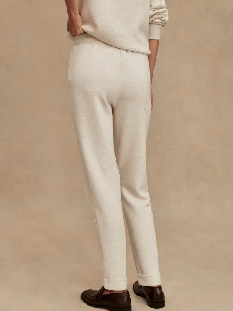 The Rolled Cuff Pant 28.5 - Ivory Marl
