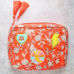 The Wanderlust Washbag - Coral