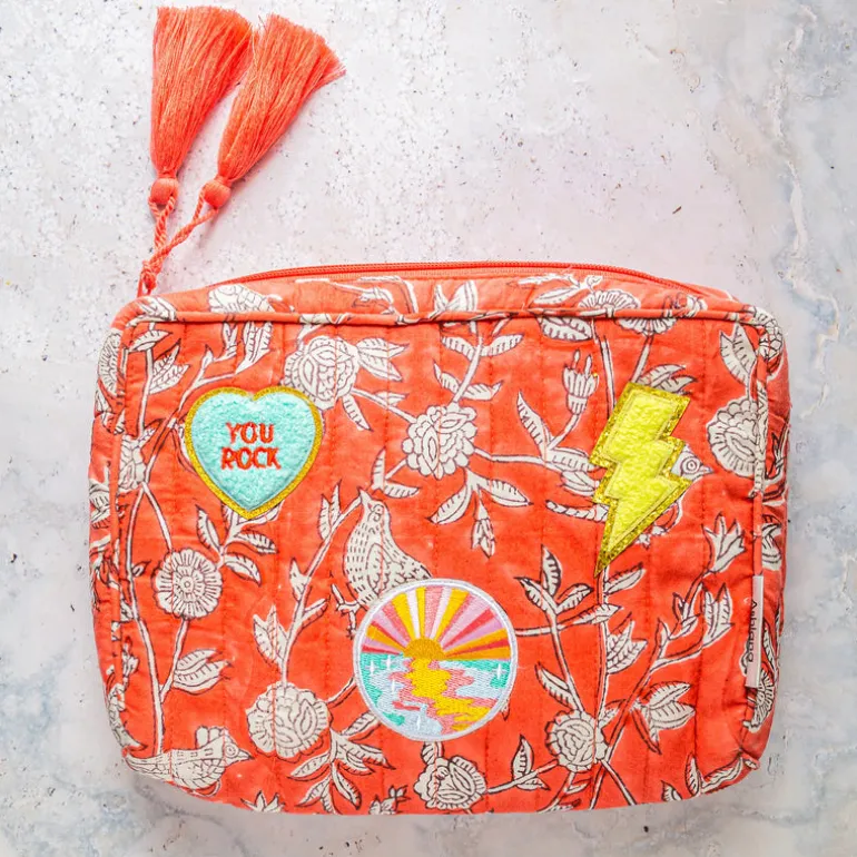 The Wanderlust Washbag - Coral