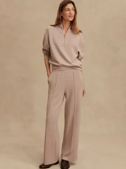 The Wide Leg Pant 30 - Taupe Marl