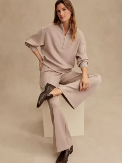 The Wide Leg Pant 30 - Taupe Marl