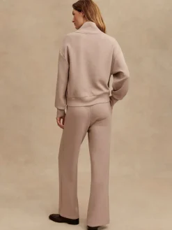 The Wide Leg Pant 30 - Taupe Marl