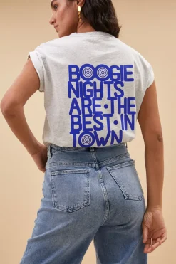 Thelma Boogie Nights Top - Light Grey Melee