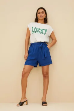 Thelma Open Lucky Top - Light Grey