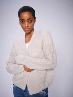 Thora Relax Knit Cardigan - Feather Gray