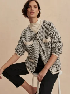 Tidewell Textured Knit Jacket - Birch Multi Stitch