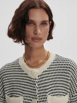 Tidewell Textured Knit Jacket - Birch Multi Stitch