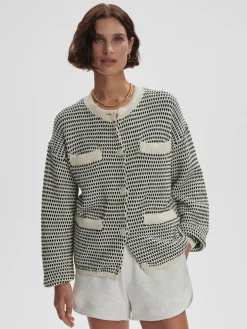Tidewell Textured Knit Jacket - Birch Multi Stitch