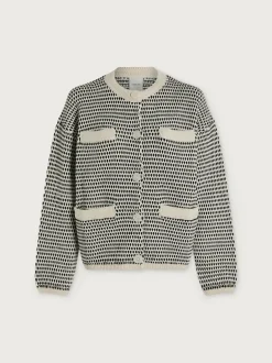 Tidewell Textured Knit Jacket - Birch Multi Stitch