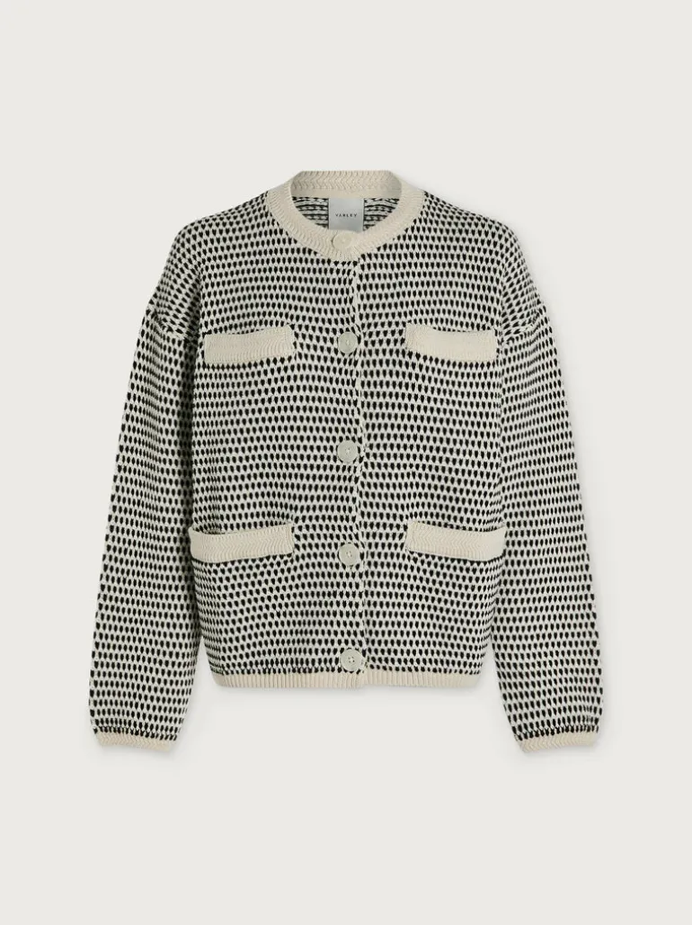 Tidewell Textured Knit Jacket - Birch Multi Stitch