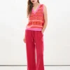 Tonal Fairisle Tank - Peony Neon